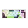 Redragon EISA MAX K686 PRO Wireless Gasket Mechanical Keyboard, 96% Layout, 98 Keys, 5 Layer Sound Kit, Linear Mint Mambo Switch, Knob Control, 4000mAh Battery, White/Green/Black | K686WBG-RGB-MAX